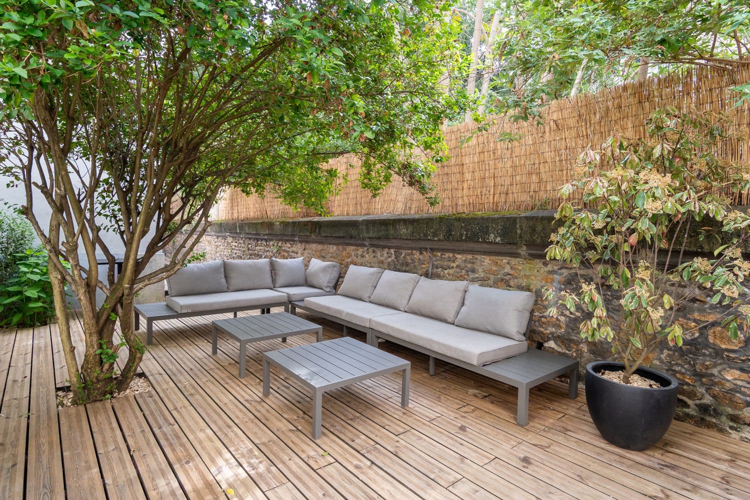 Terrasse arborée